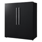 FORNO Maderno 60" 27.2 cu. ft. Convertible Refrigerator and Freezer with Modern Trim Kit in Black with Antique Brass Handles, FFFFD1722-60MG-BLK