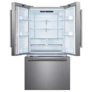 FORNO Rivello 36" French Door Standard Depth Refrigerator with Water and Ice Dispenser in Stainless Steel, FFFFD1783-36S