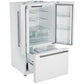 FORNO Rivello 36" French Door Standard Depth Refrigerator with Water and Ice Dispenser in White with Stainless Steel Accents, FFFFD1783-36WHT