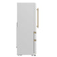 FORNO Espresso Luigi 33" 18 cu. ft. French Door Refrigerator in White with Antique Brass Handles, FFFFD1791-33WHT