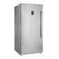 FORNO Rizzuto 28" 13.8 cu.ft. Left Hand Swing Convertible Refrigerator/Freezer in Stainless Steel, FFFFD1933-28LS