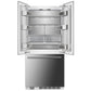 FORNO Rivestito 36" 15.5 cu. ft. Built-In French Door Refrigerator with Automatic Ice Maker and Stainless Steel Panels, FFRBI1811-36FR