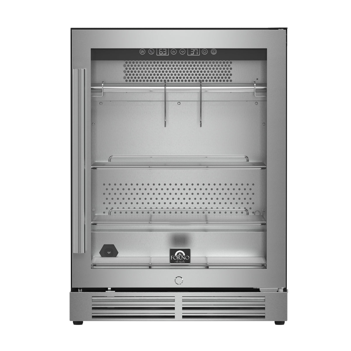 FORNO Asciutto 24" 4.41 cu.ft  Dry Aging Cabinet with LED Lighting and Adjustable Shelves in Stainless Steel, FFSDA6840-24