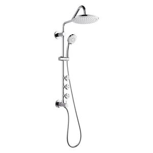 FORNO AcquaSPA System with 9" Rainfall Shower Head, 5-in-1 Handheld Shower and 3 Function Adjustable Body Jet in Polished Chrome