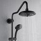 FORNO AcquaSPA System with 8" 6 Function Rainfall Shower Head, 5-in-1 Handheld Shower and 3 Function Adjustable Body Jet in Matte Black
