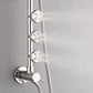 FORNO AcquaSPA System with 8" 6 Function Rainfall Shower Head, 5-in-1 Handheld Shower and 3 Function Adjustable Body Jet in Brushed Nickel