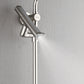 FORNO AcquaFALL Shower System with 9" Rainfall Shower Head, 5-in-1 Handheld Shower and 3 Function Body Jet in Brushed Nickel