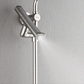 FORNO AcquaFALL Shower System with 9" Rainfall Shower Head, 5-in-1 Handheld Shower and 3 Function Body Jet in Brushed Nickel