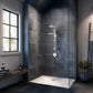 FORNO AcquaFALL Shower System with 9" Rainfall Shower Head, 5-in-1 Handheld Shower and 3 Function Body Jet in Polished Chrome