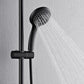 FORNO AcquaFALL Traditional Arm Shower System with 8" 6 Function Rainfall Shower Head, 5-in-1 Handheld Shower and 3 Function Body Jet in Matte Black