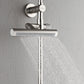 FORNO AcquaFALL Traditional Arm Shower System with 8" 6 Function Rainfall Shower Head, 5-in-1 Handheld Shower and 3 Function Body Jet in Brushed Nickel