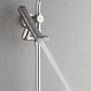 FORNO AcquaFALL Traditional Arm Shower System with 8" 6 Function Rainfall Shower Head, 5-in-1 Handheld Shower and 3 Function Body Jet in Brushed Nickel