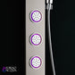 FORNO AcquaSPA Shower Panel with SensoTemp, 9" Rainfall Shower Head, 5-in-1 Handheld Shower and 3 Body Jets in Stainless Steel