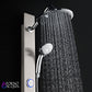 FORNO AcquaSPA Shower Panel with SensoTemp, 9" Rainfall Shower Head, 5-in-1 Handheld Shower and 3 Body Jets in Stainless Steel
