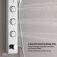 FORNO AcquaSPA Shower Panel with SensoTemp, 9" Rainfall Shower Head, 5-in-1 Handheld Shower and 3 Body Jets in Mirrored Stainless Steel