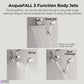 FORNO AcquaFALL Mini Spa System with 9" Rainfall Shower Head, 5-in-1 Handheld Shower and 3 Function Body Jet in Brushed Nickel
