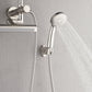 FORNO AcquaFALL Mini Spa System with 9" Rainfall Shower Head, 5-in-1 Handheld Shower and 3 Function Body Jet in Brushed Nickel