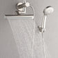 FORNO AcquaFALL Mini Spa System with 9" Rainfall Shower Head, 5-in-1 Handheld Shower and 3 Function Body Jet in Brushed Nickel