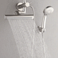 FORNO AcquaFALL Mini Spa System with 9" Rainfall Shower Head, 5-in-1 Handheld Shower and 3 Function Body Jet in Brushed Nickel