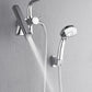 FORNO AcquaFALL Mini Spa System with 9" Rainfall Shower Head, 5-in-1 Handheld Shower and 3 Function Body Jet in Polished Chrome