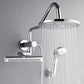 FORNO AcquaFALL Mini Spa System with 9" Rainfall Shower Head, 5-in-1 Handheld Shower and 3 Function Body Jet in Polished Chrome