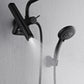 FORNO AcquaFALL Mini Spa System with 8" 6 Function Rainfall Shower Head, 5-in-1 Handheld Shower and 3 Function Body Jet in Matte Black