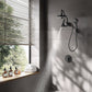 FORNO AcquaFALL Mini Spa System with 8" 6 Function Rainfall Shower Head, 5-in-1 Handheld Shower and 3 Function Body Jet in Matte Black