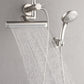 FORNO AcquaFALL Mini Spa System with 8" 6 Function Rainfall Shower Head, 5-in-1 Handheld Shower and 3 Function Body Jet in Brushed Nickel