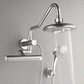 FORNO AcquaFALL Mini Spa System with 8" 6 Function Rainfall Shower Head, 5-in-1 Handheld Shower and 3 Function Body Jet in Brushed Nickel