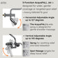 FORNO AcquaFALL Mini Spa System with 8" 6 Function Rainfall Shower Head, 5-in-1 Handheld Shower and 3 Function Body Jet in Polished Chrome