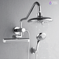 FORNO AcquaFALL Mini Spa System with 8" 6 Function Rainfall Shower Head, 5-in-1 Handheld Shower and 3 Function Body Jet in Polished Chrome