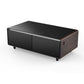 FORNO Evoluto  51" Smart Coffee Table – Dual Fridge Drawers, Bluetooth Audio, Wireless Charging, RGB Light in Black with Wood Accents, FCTFR7006-51WD