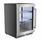 THOR Kitchen 24" 140 Can Left Door Swing Beverage Cooler, TBR24U-LH