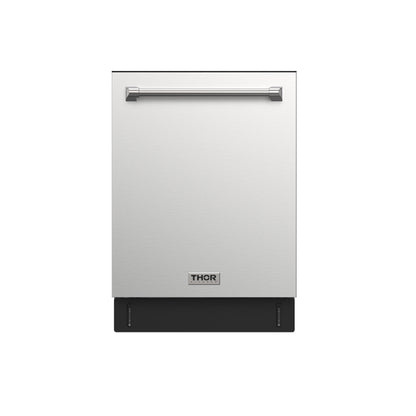 THOR Kitchen 24" Stainless Steel Built-In Dishwasher, 47 dBA, 7 Wash Cycles, 3 Racks, Energy Efficient, TDW24C7
