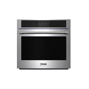 THOR Kitchen 30" 4.8 cu. ft. Professional Electric Single Wall Oven with Air Fry and Self-Clean in Stainless Steel, TEW30ES