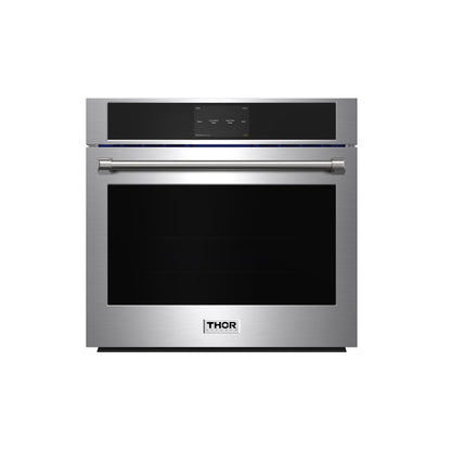 THOR Kitchen 30" 4.8 cu. ft. Professional Electric Single Wall Oven with Air Fry and Self-Clean in Stainless Steel, TEW30ES
