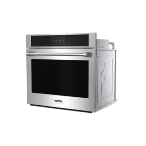 THOR Kitchen 30" 4.8 cu. ft. Professional Electric Single Wall Oven with Air Fry and Self-Clean in Stainless Steel, TEW30ES