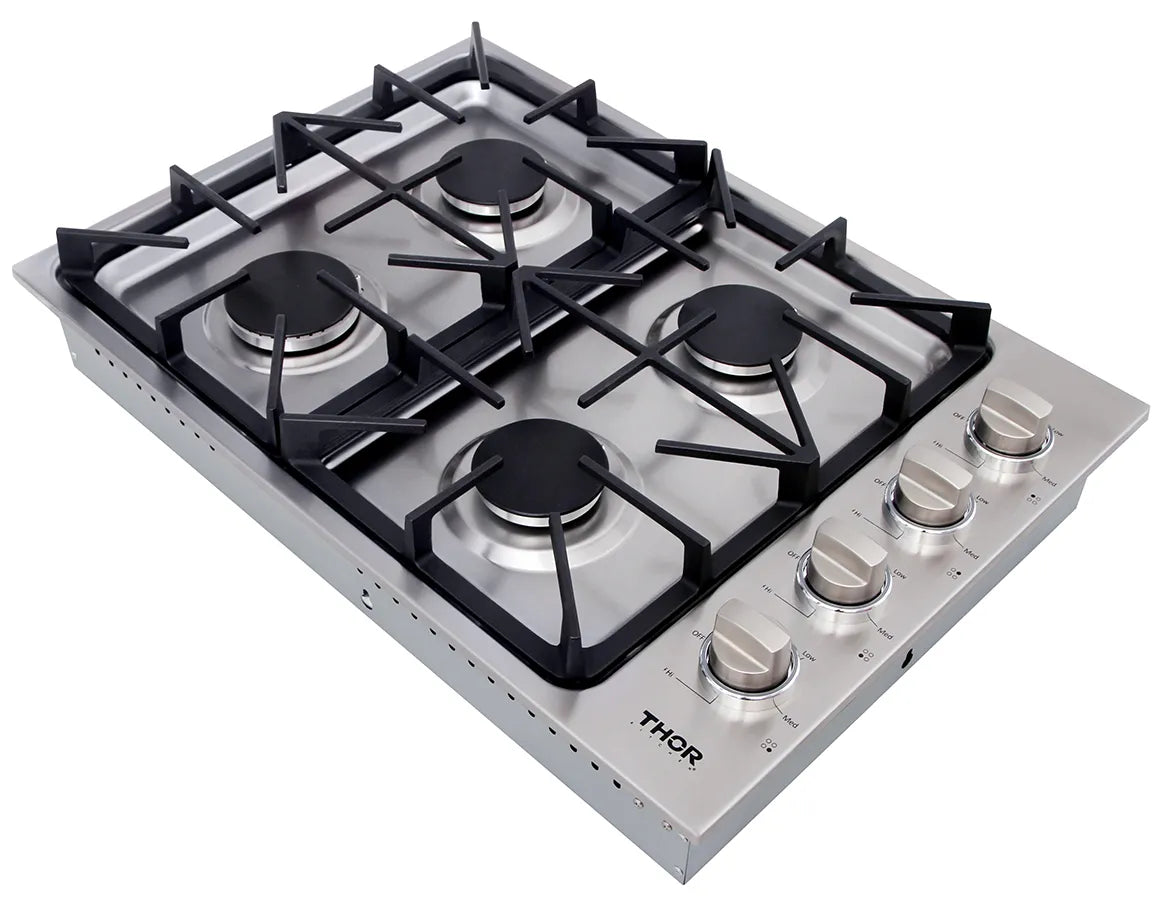 THOR 30 Inch Professional Drop-In Gas Cooktop with Four Burners in Stainless Steel – TGC3001