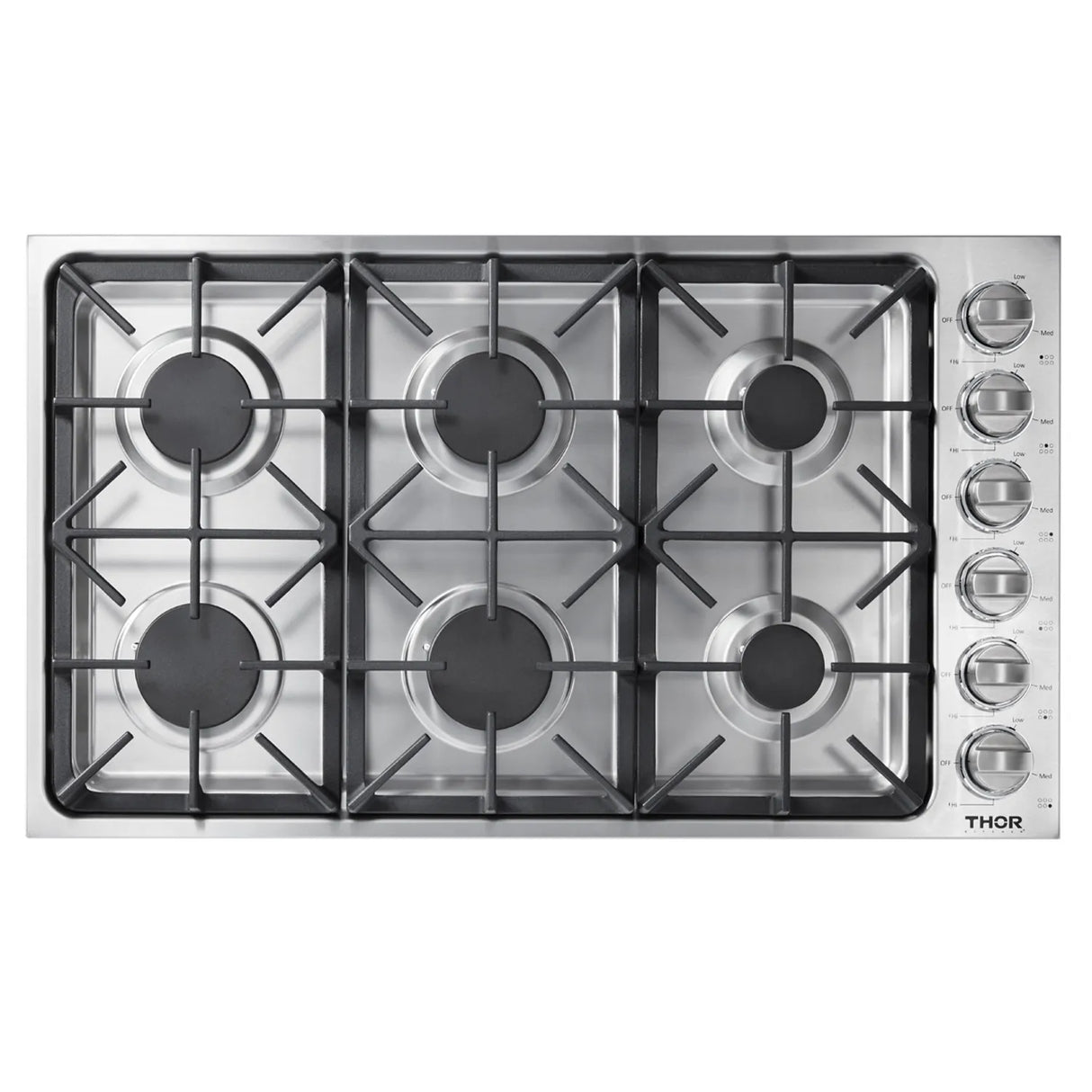 THOR 36 Inch Professional Drop-In Gas Cooktop with Four Burners in Stainless Steel – TGC3601