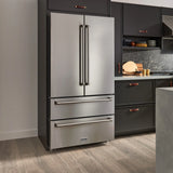 THOR Kitchen - 4-Piece Kitchen Package - 36" Gas Range, 36" Wall Mount Range Hood, 24" Dishwasher & 36" Refrigerator