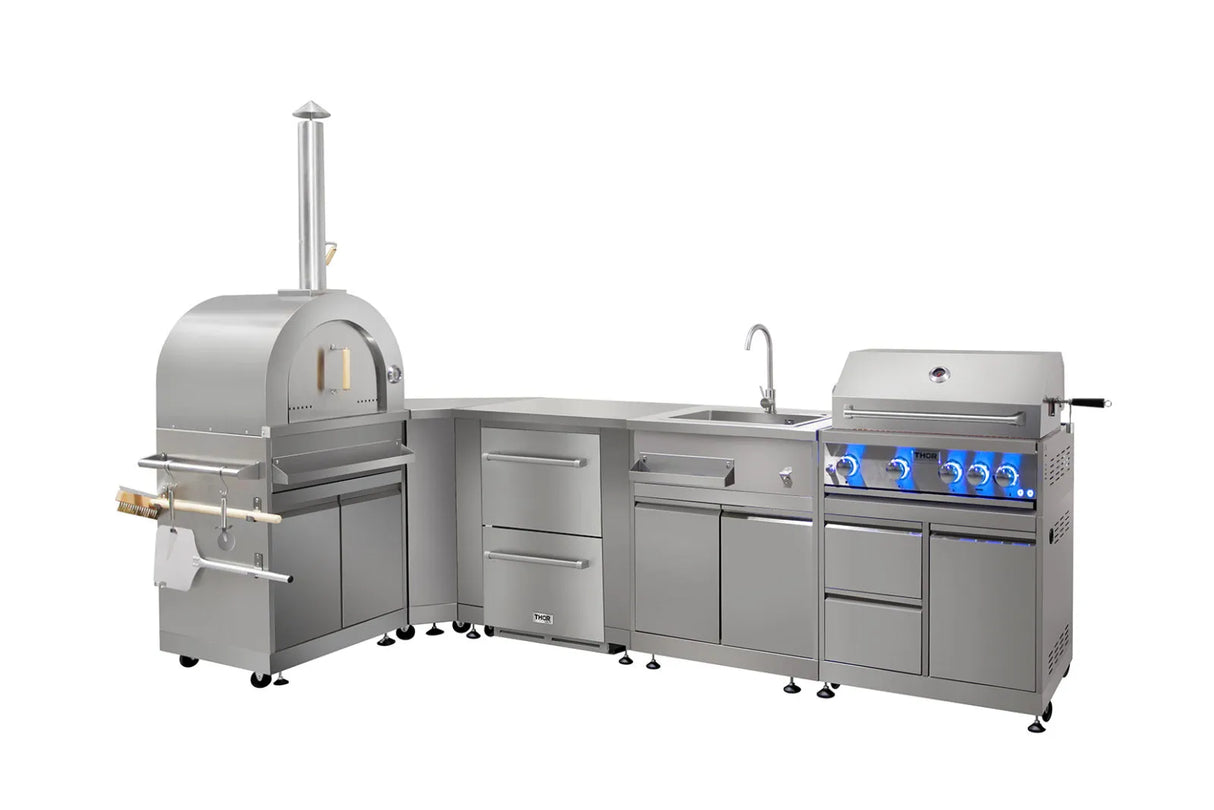 THOR Outdoor Kitchen Pizza Oven And Cabinet In Stainless Steel – MK07SS304