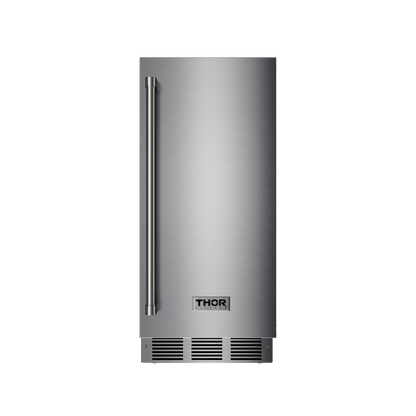 THOR Kitchen 15" Gourmet Ice Maker with Drain Pump in Stainless Steel, TIM1502