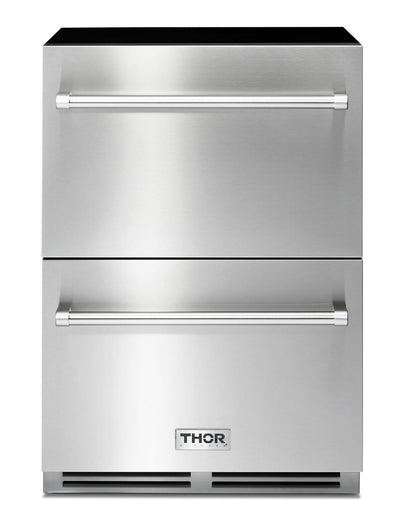 THOR Kitchen 24" 5.4 cu. ft. Indoor or Outdoor Refrigerator Drawer, TRF24U