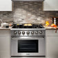 THOR Contemporary Package - 36" Gas Range, Range Hood, Refrigerator, Dishwasher and Microwave, AP-ARG36LP-B97