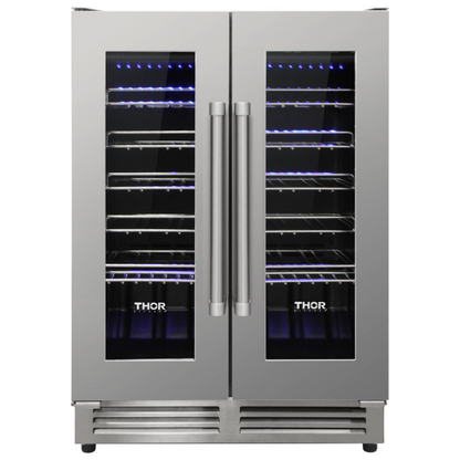 THOR Kitchen 24 in. 42 Bottle Dual Zone Wine Cooler, TWC2402