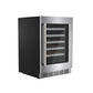 THOR Kitchen 24" 4.9 cu. ft. 46 Bottle Single Zone Wine Cooler with LED Lights, TWC24US