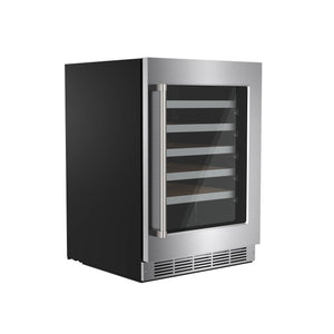 THOR Kitchen 24" 4.9 cu. ft. 46 Bottle Single Zone Wine Cooler with LED Lights, TWC24US