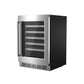 THOR Kitchen 24" 4.9 cu. ft. 46 Bottle Single Zone Wine Cooler with LED Lights, TWC24US