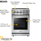 THOR Kitchen 24 in. Professional Electric Range in Stainless Steel, HRE2401