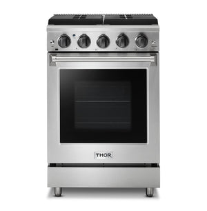 THOR Kitchen 24 in. Professional Gas Range in Stainless Steel, LRG2401U